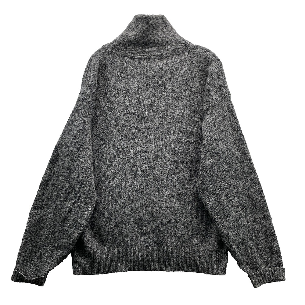 Vintage Eddie Bauer Sweater Men Large Gray Wool Blend Pullover Mock Neck Outdoor - Picture 2 of 9